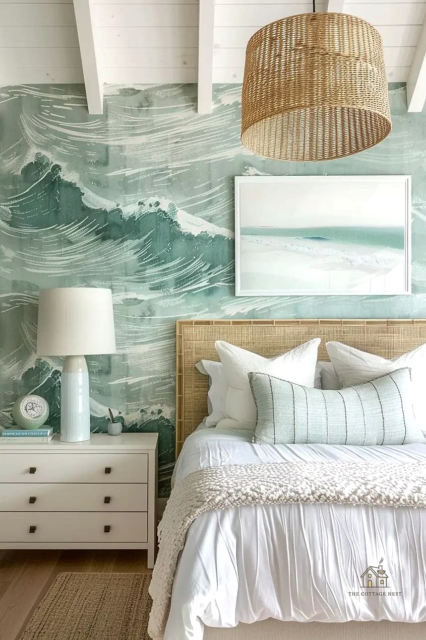35 Gorgeous Coastal Bedroom Ideas That Are Totally Doable 31 Paint Walls a Warm White Instead of Stark White