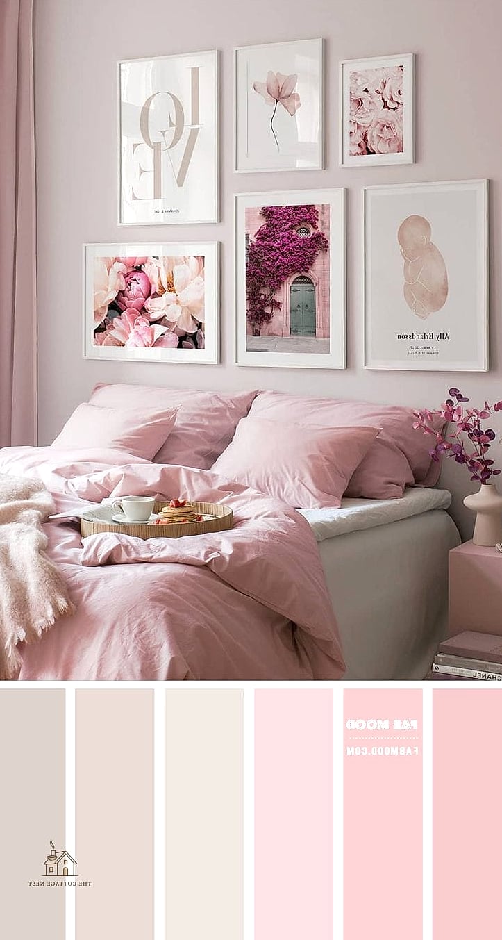 Pale Pink and Charcoal Denim