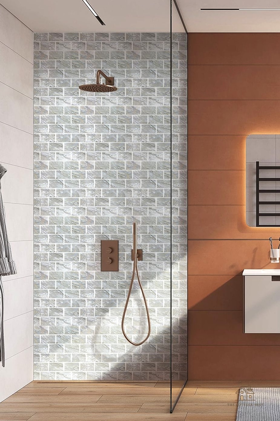 20 Dreamy Shower Storage Ideas to Try This Season 21 Peel-and-Stick Storage Hooks