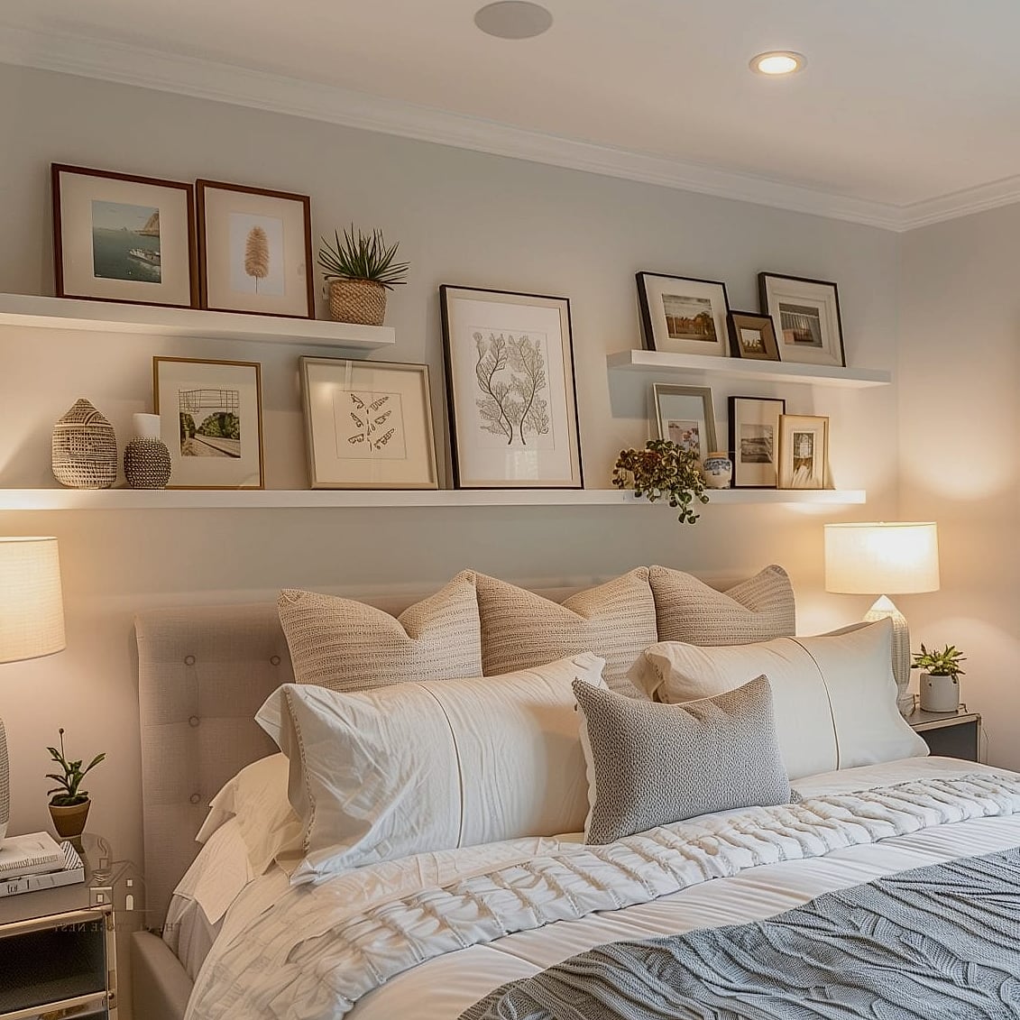30 Amazing Shelf Over Bed Ideas on a Budget 5 Picture Ledge Shelf for Rotating Decor