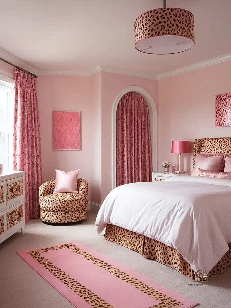 35 Stunning Pink And Cheetah Bedroom Ideas You'll Absolutely Love 27 Pink And Cheetah Print Room Divider
