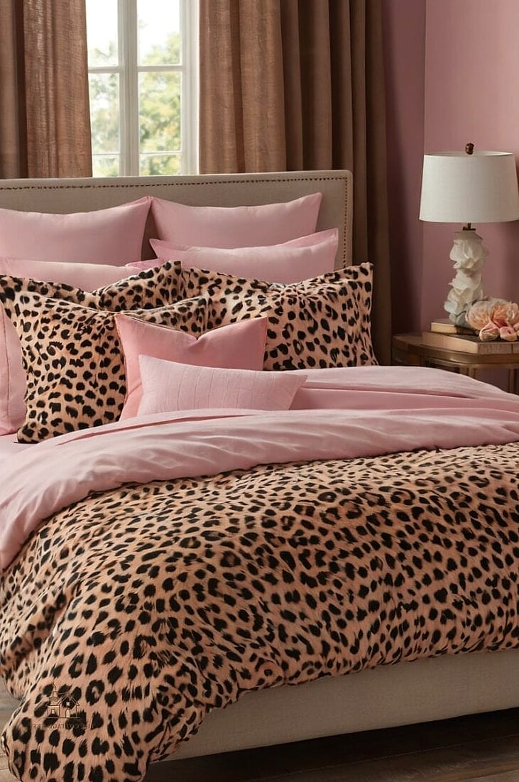 35 Stunning Pink And Cheetah Bedroom Ideas You'll Absolutely Love 35 Pink Linen Bedding With Cheetah Print Rug Runner