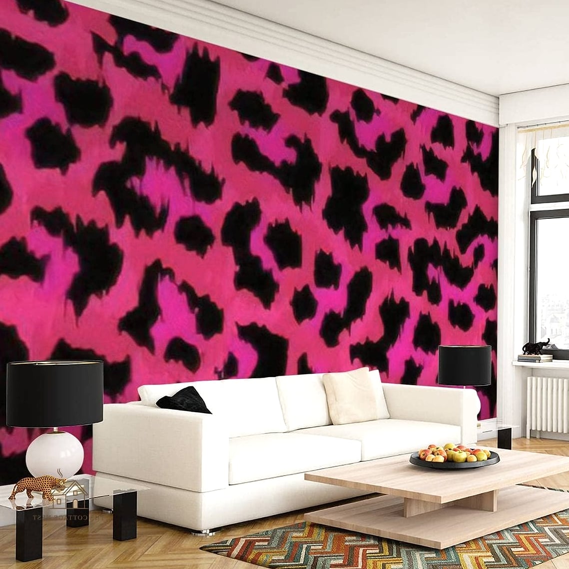 35 Stunning Pink And Cheetah Bedroom Ideas You'll Absolutely Love 15 Pink Ombre Wall With Cheetah Accessories
