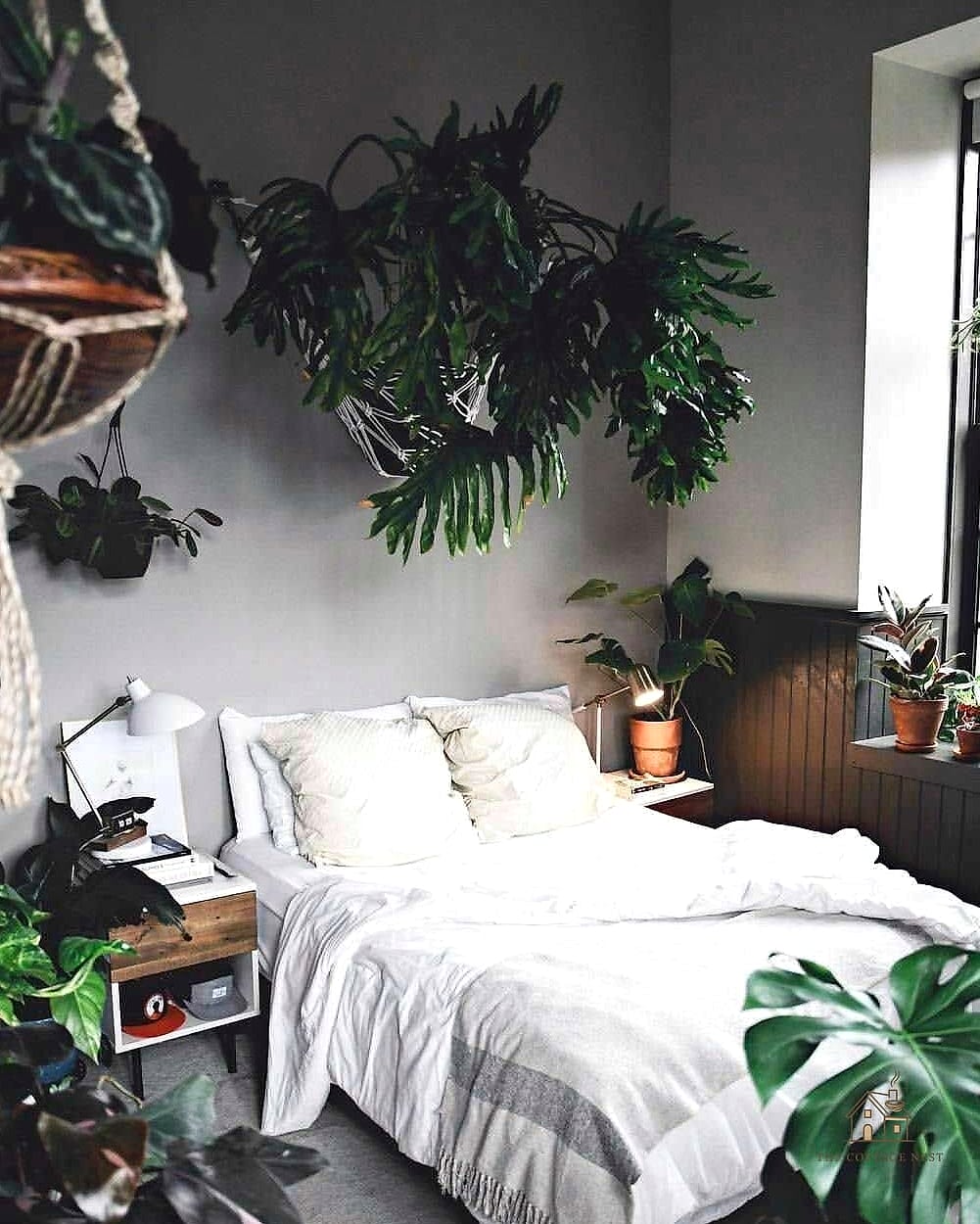25 Creative Apartment Bedroom Decor Ideas On A Budget That Will Inspire You 16 Plants for a Natural, Calming Feel