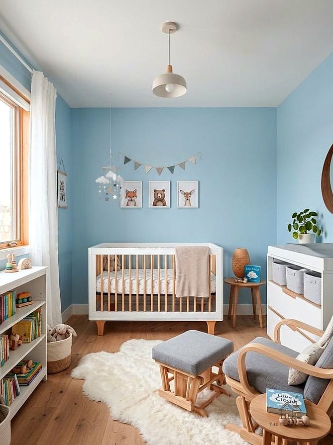 35 Gorgeous Blue Bedroom Ideas That Are Totally Doable 9 Powder Blue Nursery-to-Bedroom Transition