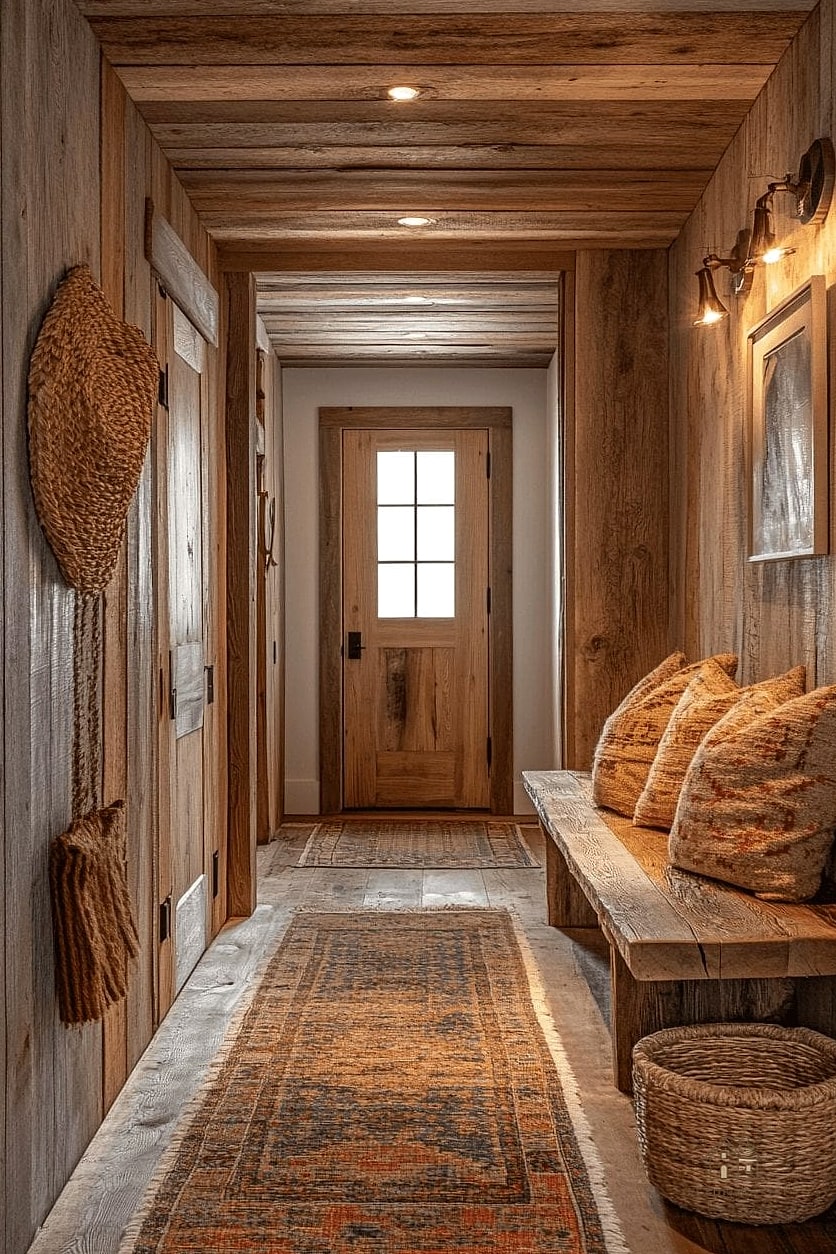 30 Clever Rustic Walk In Shower Ideas for Every Style 20 Raw Edge Stone Shelf Niche