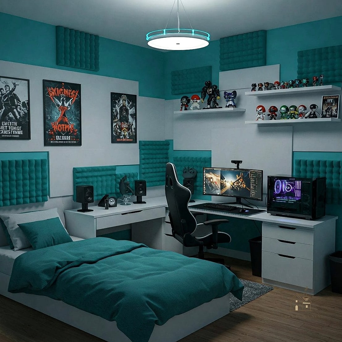 20 Amazing Gaming Bedroom Ideas on a Budget 10 Repurposed Bookshelf as a Gaming Station