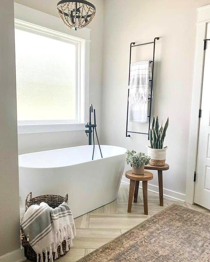 15 Stunning Tub Next To Shower Ideas You'll Absolutely Love 14 Rustic Farmhouse Tub Next to a Barn-Style Shower