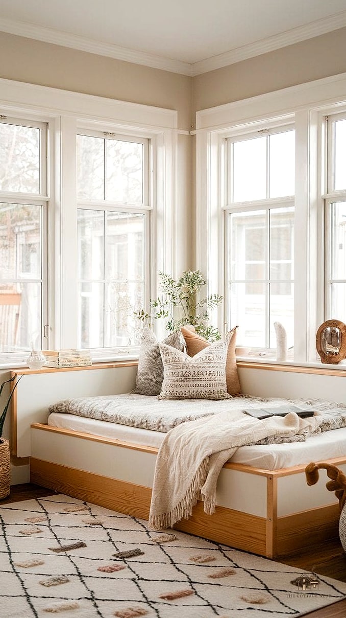 Scandinavian-Style Corner Bed