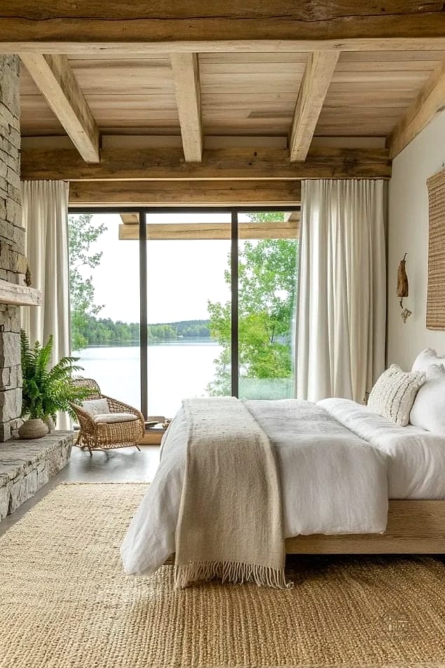 35 Chic Lake House Bedroom for a Beautiful Home 24 Seagrass Storage Baskets