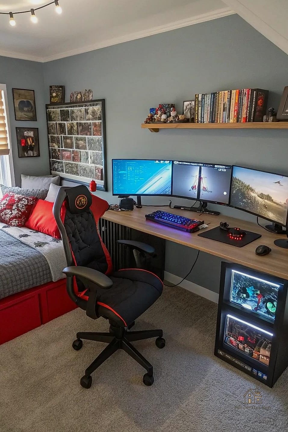 20 Amazing Gaming Bedroom Ideas on a Budget 19 Second Monitor on a Budget Mount