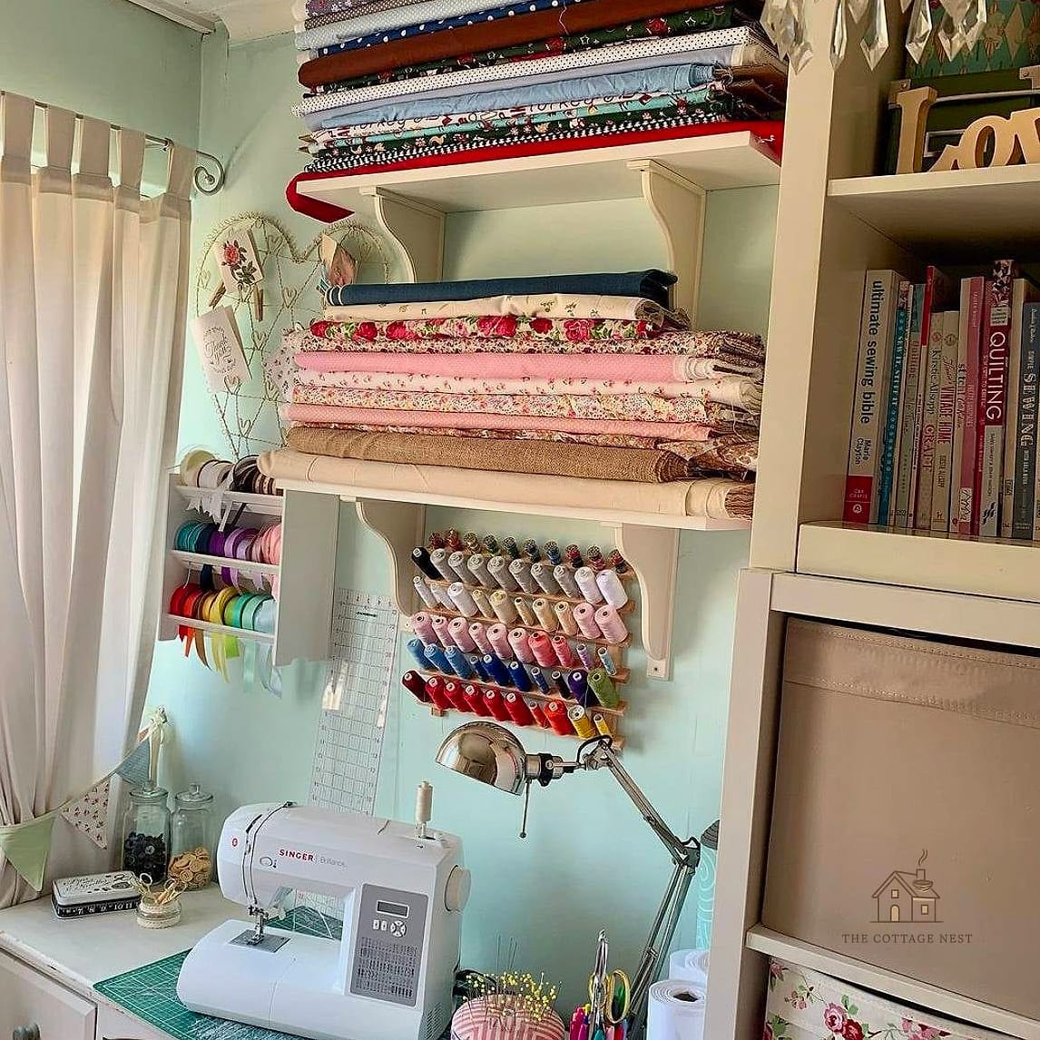 23 Creative Spare Bedroom Ideas That Will Inspire You 18 A Sewing and Laundry Combo Room