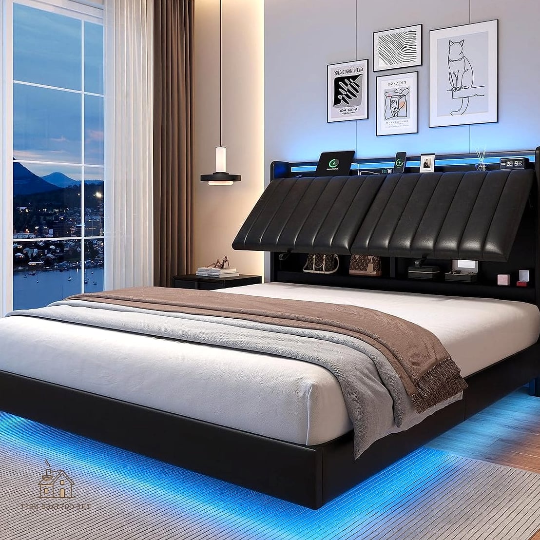 30 Amazing Shelf Over Bed Ideas on a Budget 10 Shelf with Built-In LED Lighting
