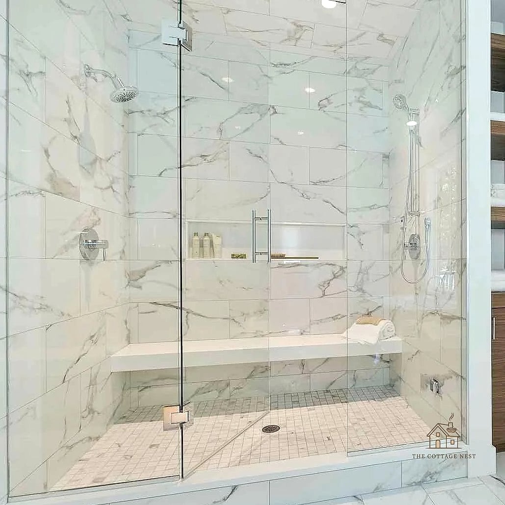 30 Cozy Two Person Walk In Shower Ideas Worth Pinning 29 Shower Bench With Hidden Storage Underneath