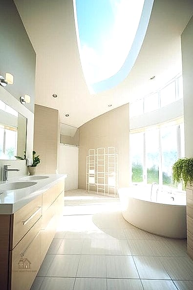 25 Brilliant Zero Entry Shower Ideas to Copy Right Now 20 Skylight Above the Shower