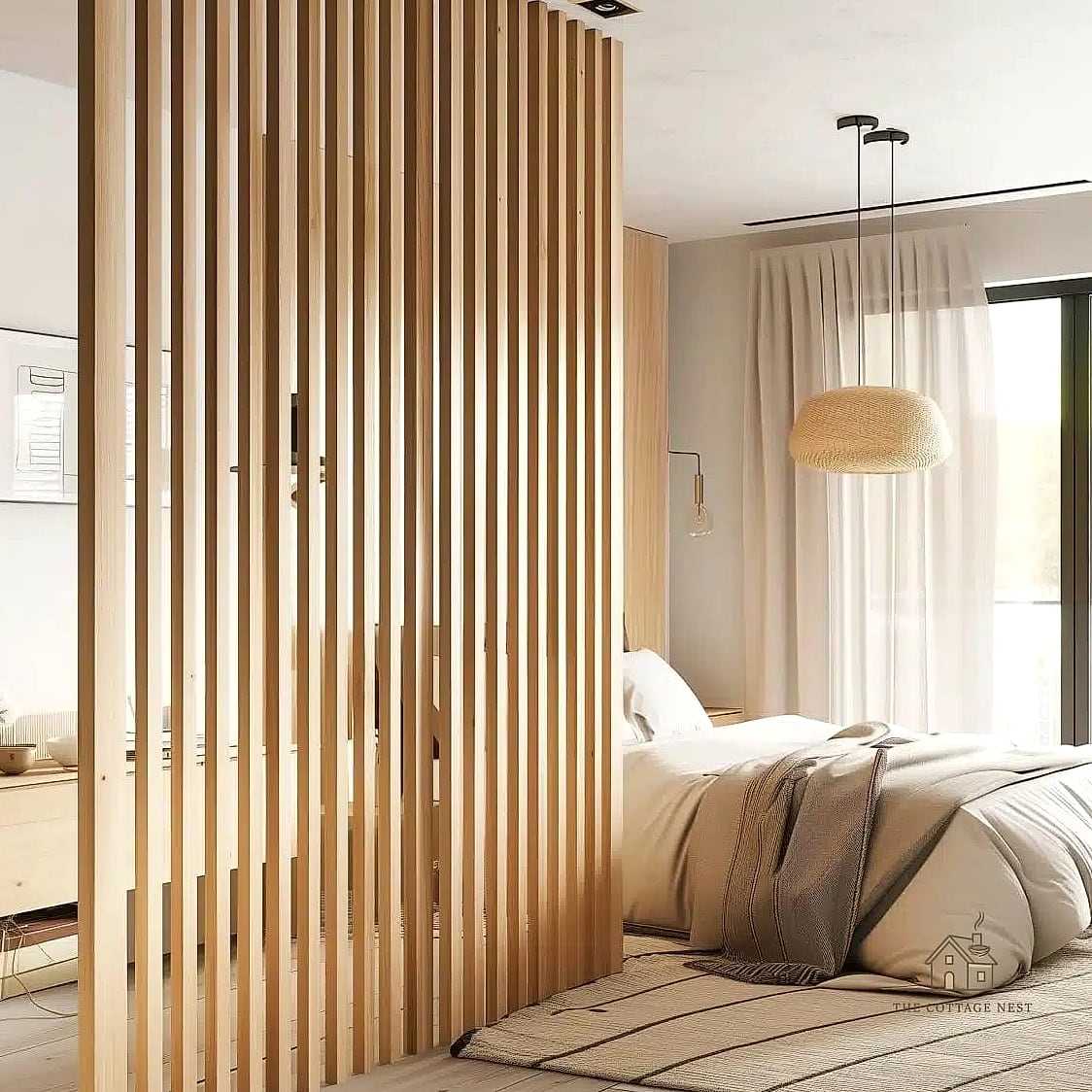 Slatted Wood with Integrated Lighting