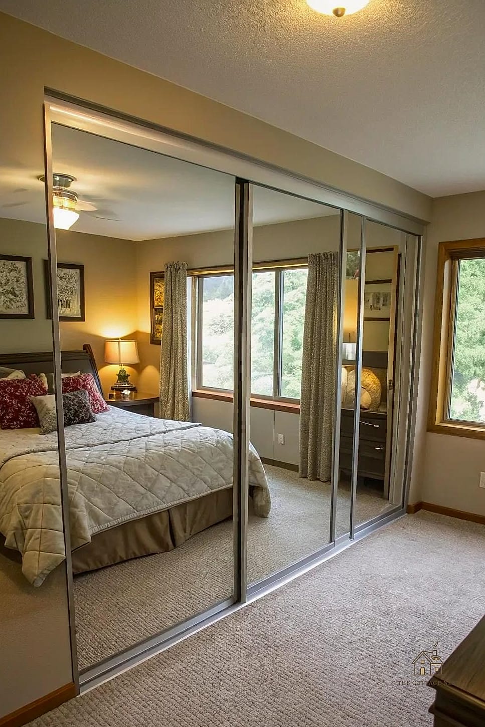 Sliding Mirrored Panels