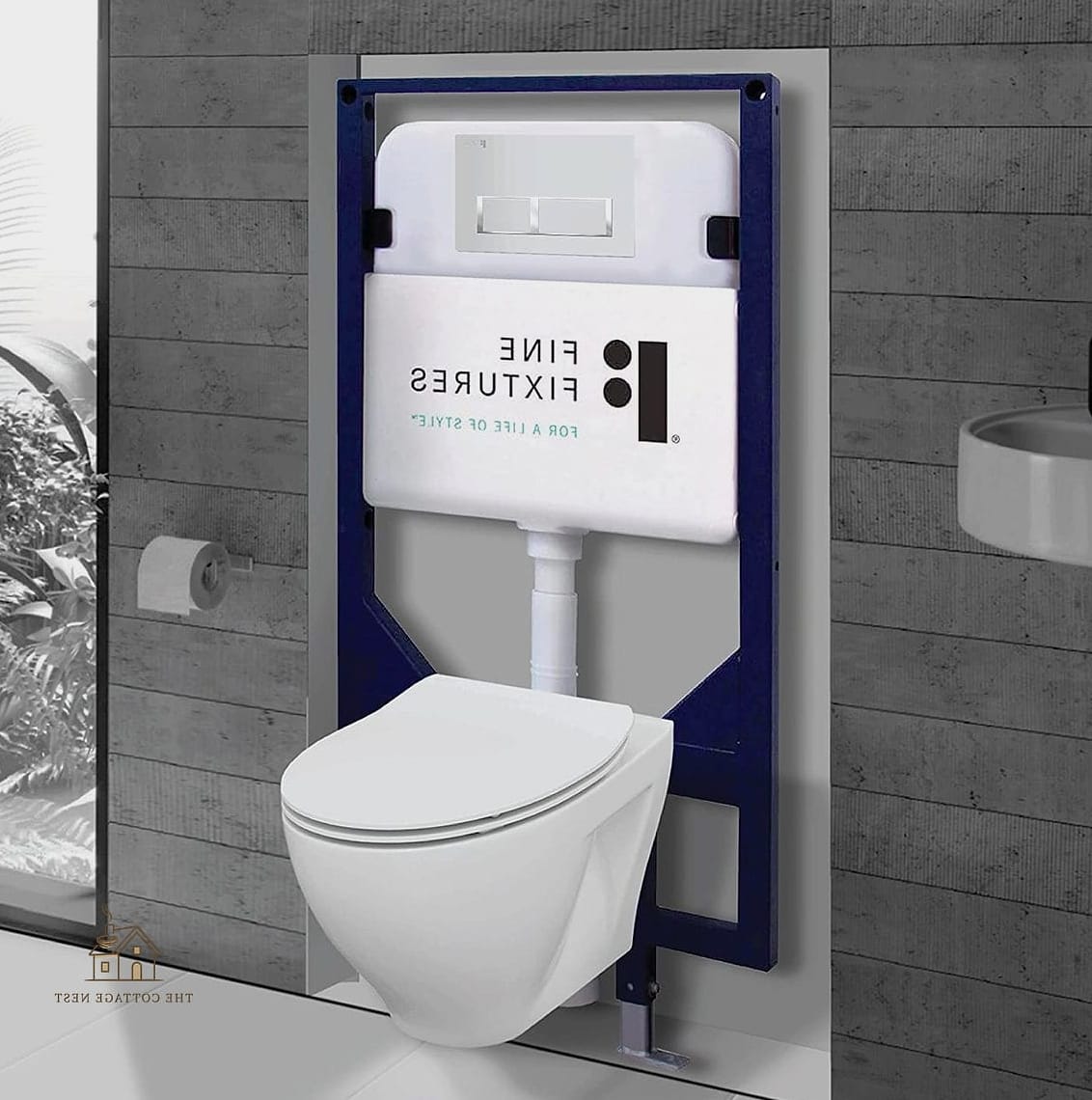15 Stunning Toilet Tank Decor Ideas You'll Absolutely Love 7 A Small Framed Print Leaning Against the Wall
