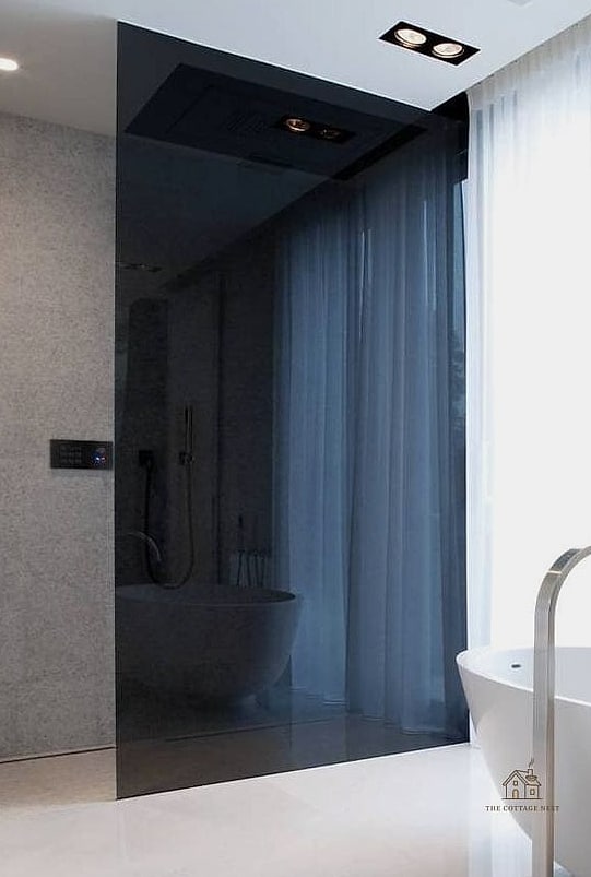29 Dreamy Small Walk In Shower Ideas to Try This Season 27 Smoked Glass Enclosure for Privacy