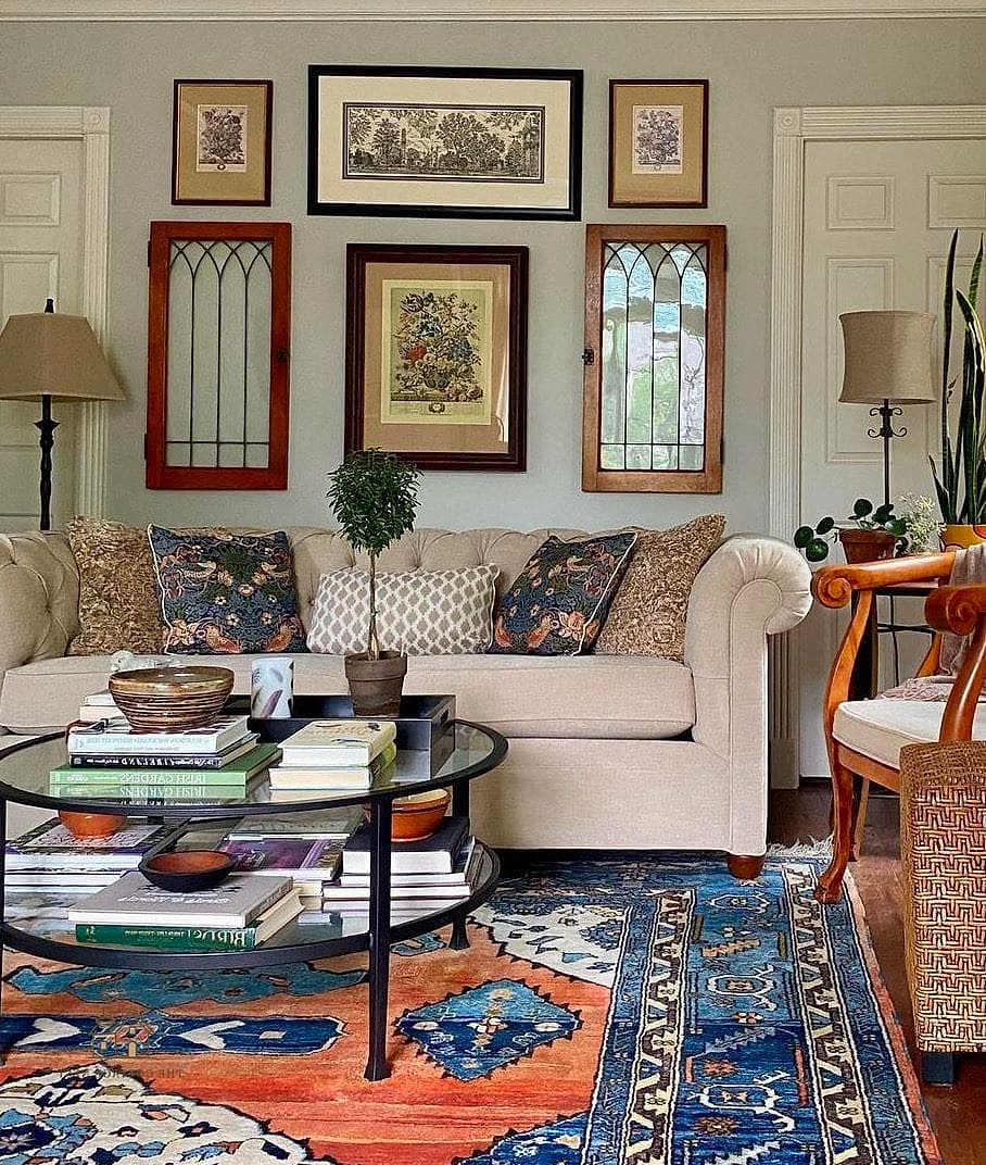 Soft Area Rugs Layered Over Hardwood