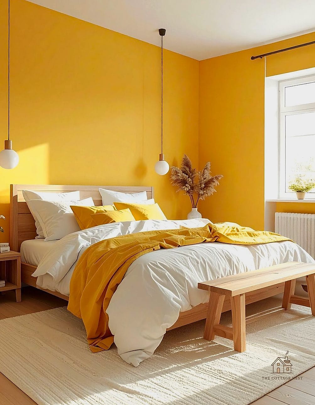 26 Beautiful Yellow Bedroom Ideas to Transform Your Space 2 Soft Butter Yellow Walls