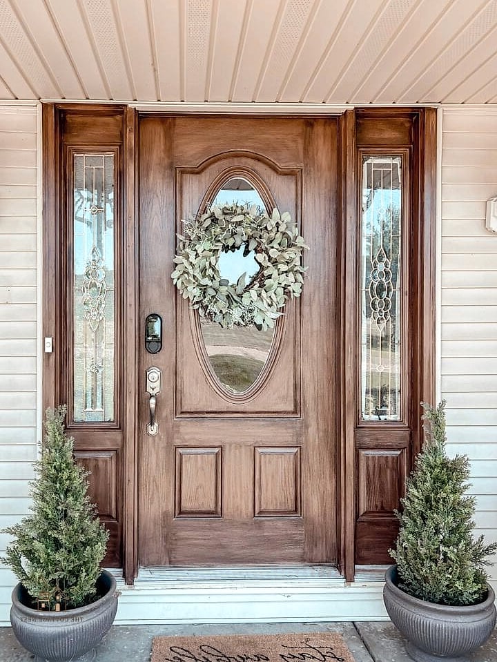27 Cozy Door Painting Ideas Bedroom Worth Pinning 18 Soft Clay with Natural Wood Grain Peeking Through