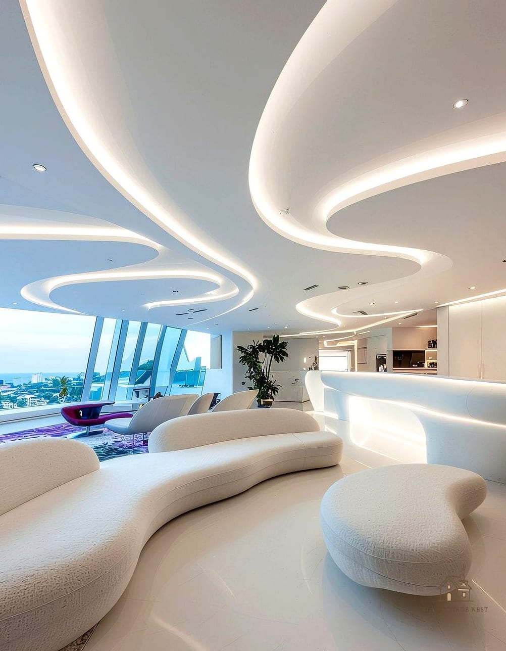 25 Clever Down Ceiling Design Bedrooms Ideas for Every Style 15 Soft Curved Drop Over a Reading Nook