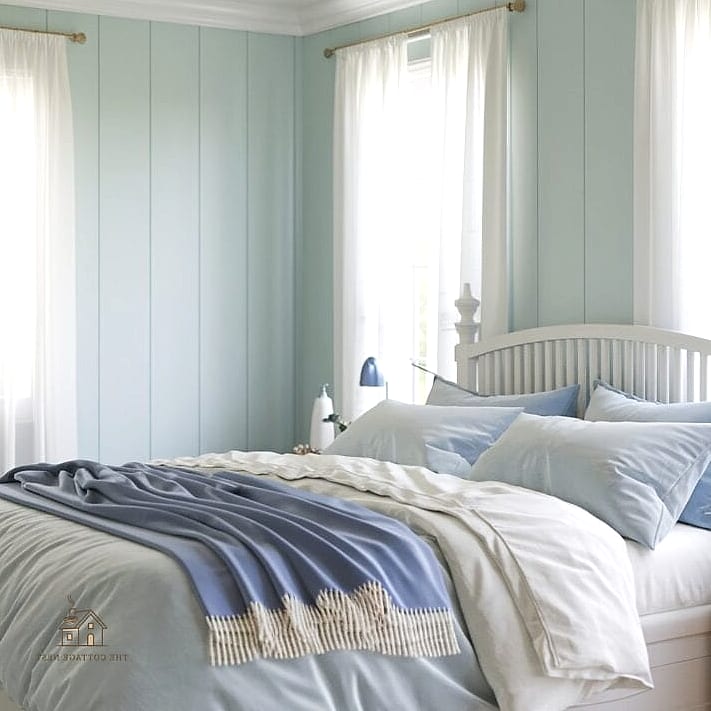 Soft Powder Blue with White Furniture