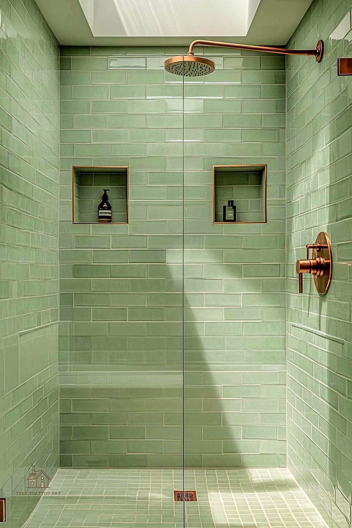 30 Cozy Shower Tile Ideas Worth Pinning 25 Soft Sage Green Fluted Tile