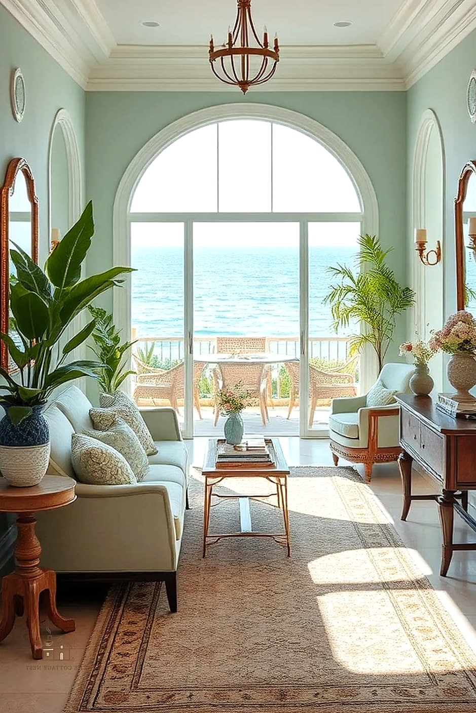 25 Stunning Color Drenching Bedroom You'll Absolutely Love 18 Soft Seafoam Retreat