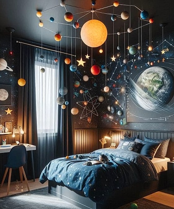 27 Creative Preteen Boys Bedroom Ideas That Will Inspire You 24 Space and Astronomy Theme