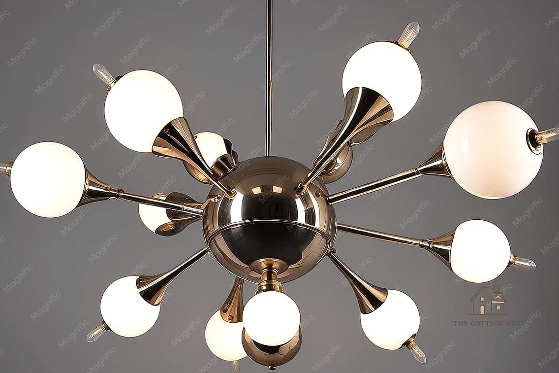 19 Creative Bedroom Chandelier Ideas That Will Inspire You 10 Sputnik-Style Chandelier for a Retro Edge