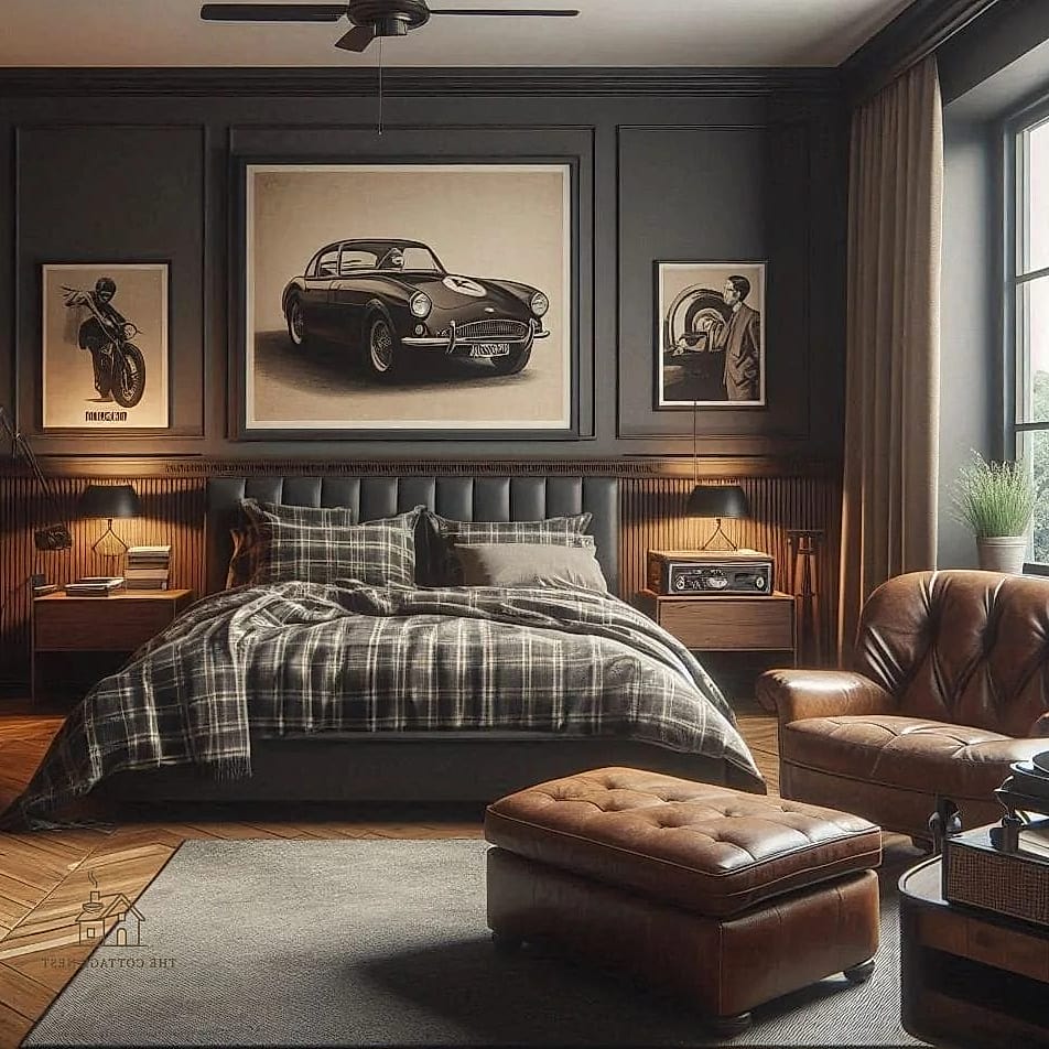 35 Brilliant Mens Bedroom Ideas to Copy Right Now 10 Statement Area Rug