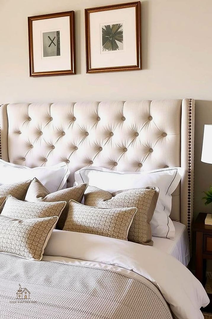 25 Creative Small Guest Bedroom Ideas That Will Inspire You 5 A Statement Headboard to Anchor the Room