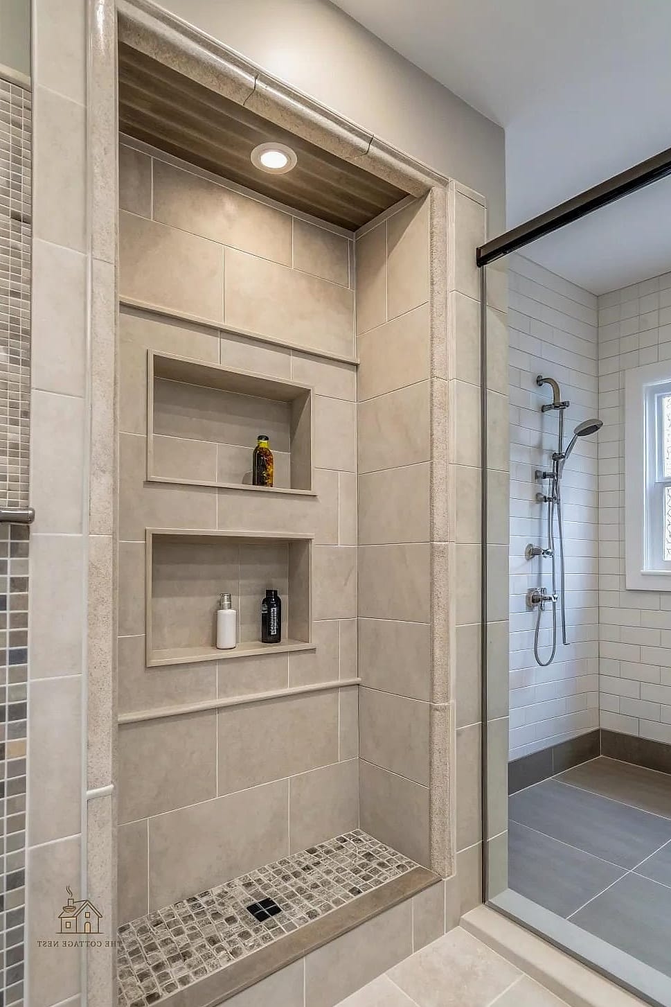 27 Dreamy Shower Niche Ideas to Try This Season 27 Statement Niche as Shower Focal Point