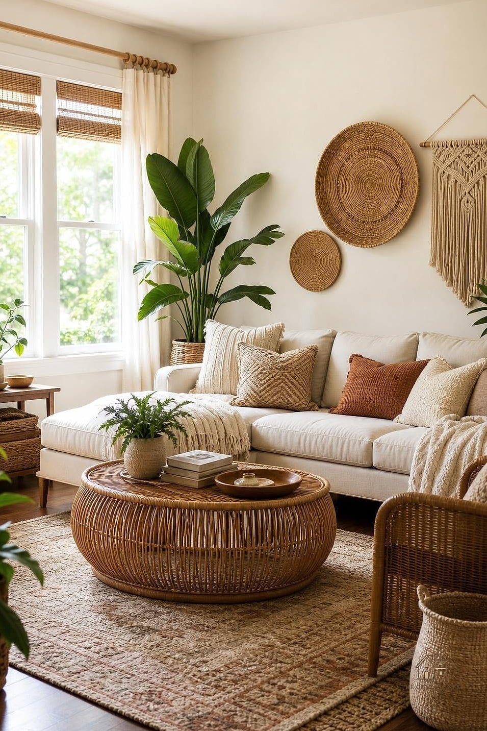 Statement Rattan Mirror