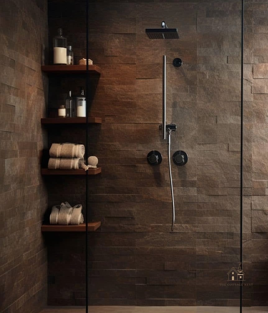 26 Gorgeous Stone Shower Ideas That Are Totally Doable 23 Stone-Look Peel-and-Stick Wall Panels for Renters