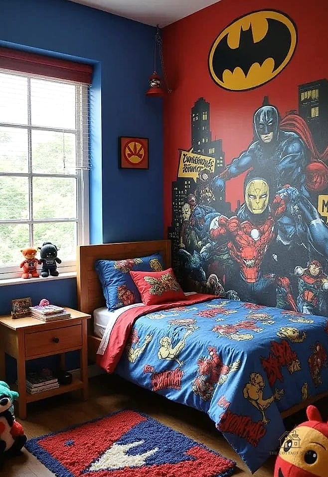 27 Creative Preteen Boys Bedroom Ideas That Will Inspire You 22 Superhero-Inspired Room Without Being Childish
