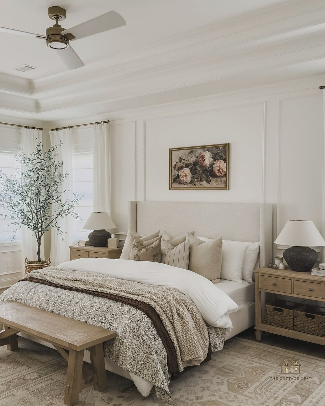 20 Cozy Bedroom Wainscoting Ideas Worth Pinning 5 Tall Wainscoting That Reaches the Ceiling