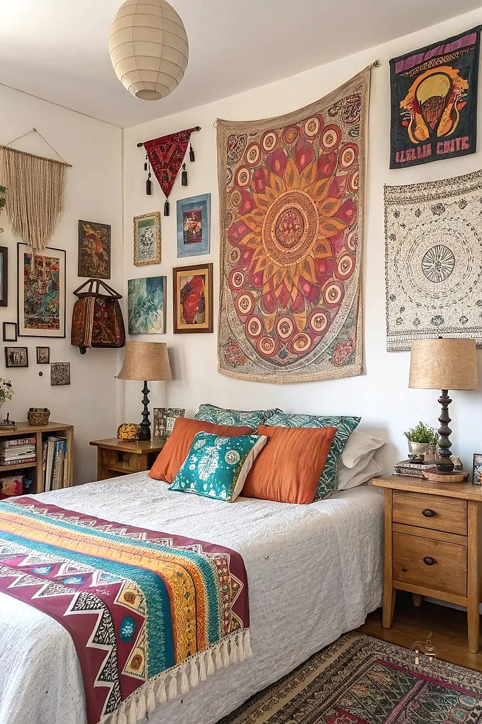 25 Creative Apartment Bedroom Decor Ideas On A Budget That Will Inspire You 11 Tapestries for Instant Wall Coverage