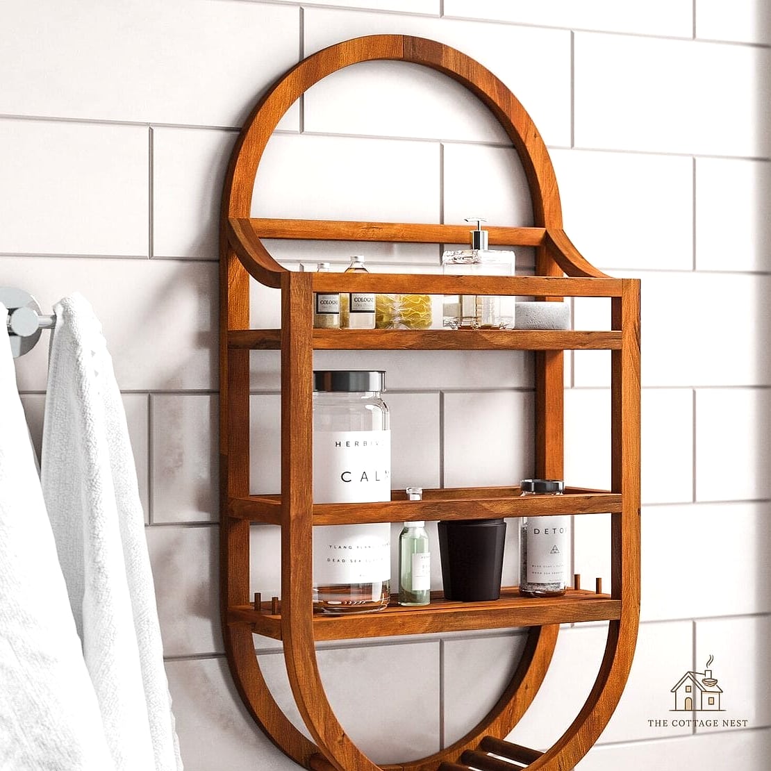 20 Dreamy Shower Storage Ideas to Try This Season 10 Teak Shower Caddy with Legs