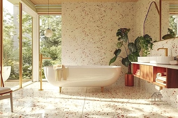 15 Brilliant Mid Century Bedroom Ideas to Copy Right Now 13 Terrazzo and Stone Accents