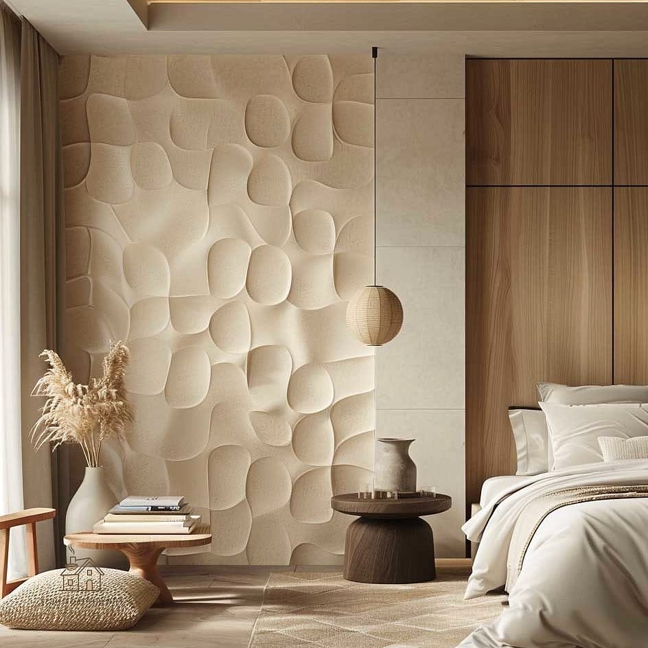 45 Creative Bedroom Wall Decor Ideas That Will Inspire You 20 Textured Plaster or Venetian Wall Finish