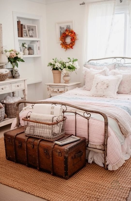 35 Chic Bedroom Storage Ideas for a Beautiful Home 28 A Trunk for Off-Season Storage
