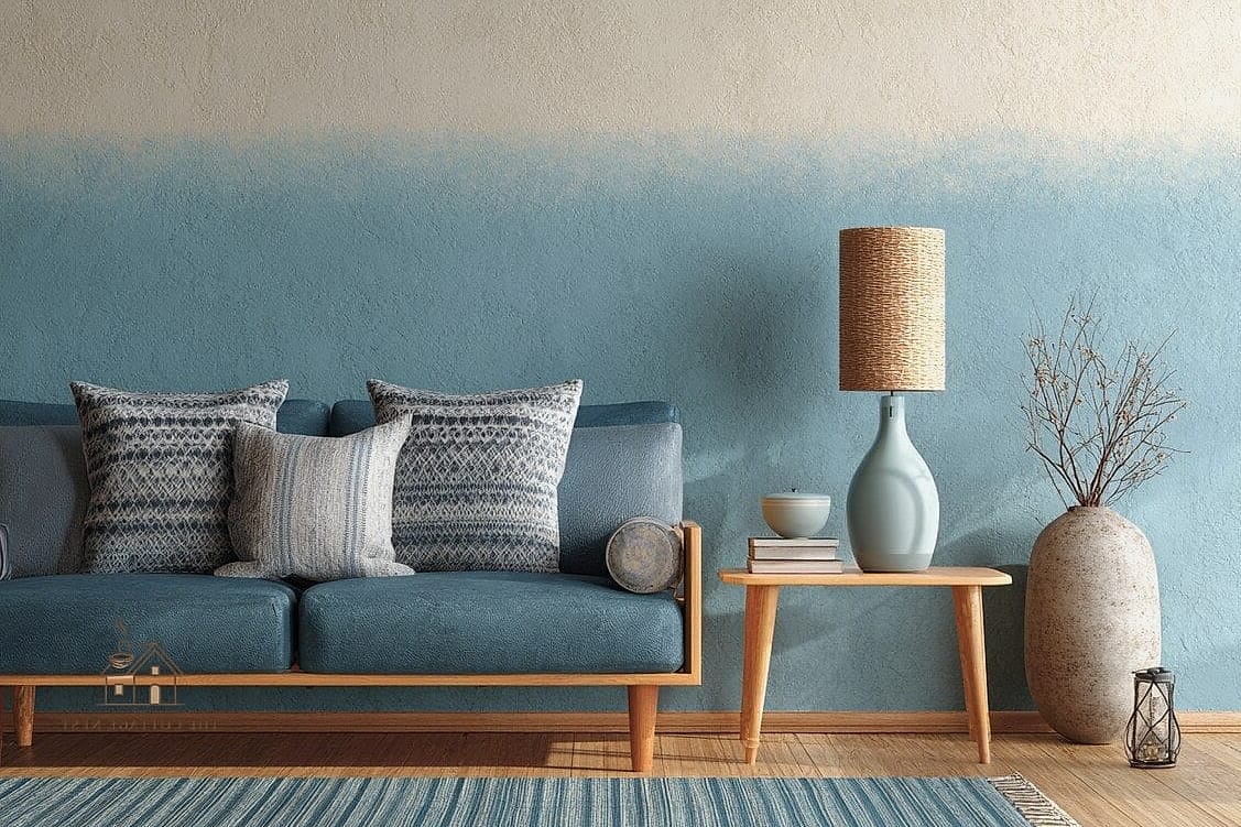 35 Gorgeous Blue And Cream Bedroom Ideas That Are Totally Doable 10 Two-Tone Blue Walls