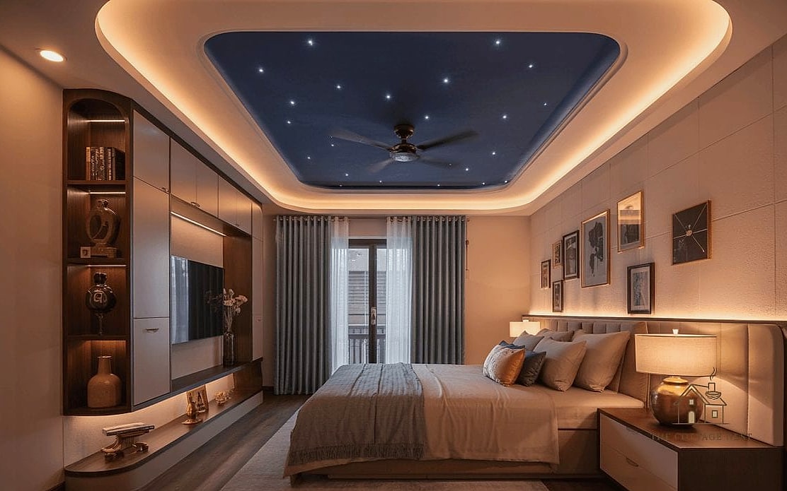 Two-Tone Ceiling and Wall Blend