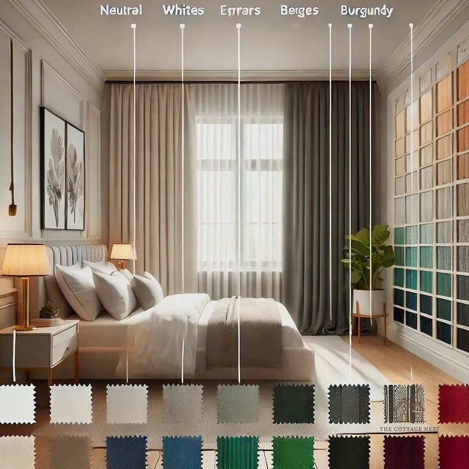 40 Clever Bedroom Curtain Ideas for Every Style 11 Two-Tone Color Block Curtains