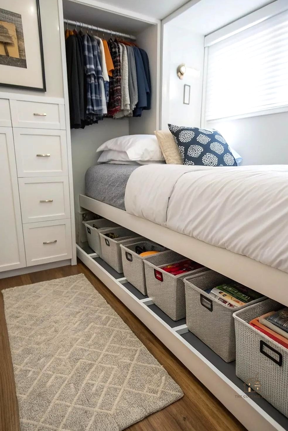 24 Clever Small Bedroom Storage Ideas for Every Style 2 Under-Bed Storage Bins