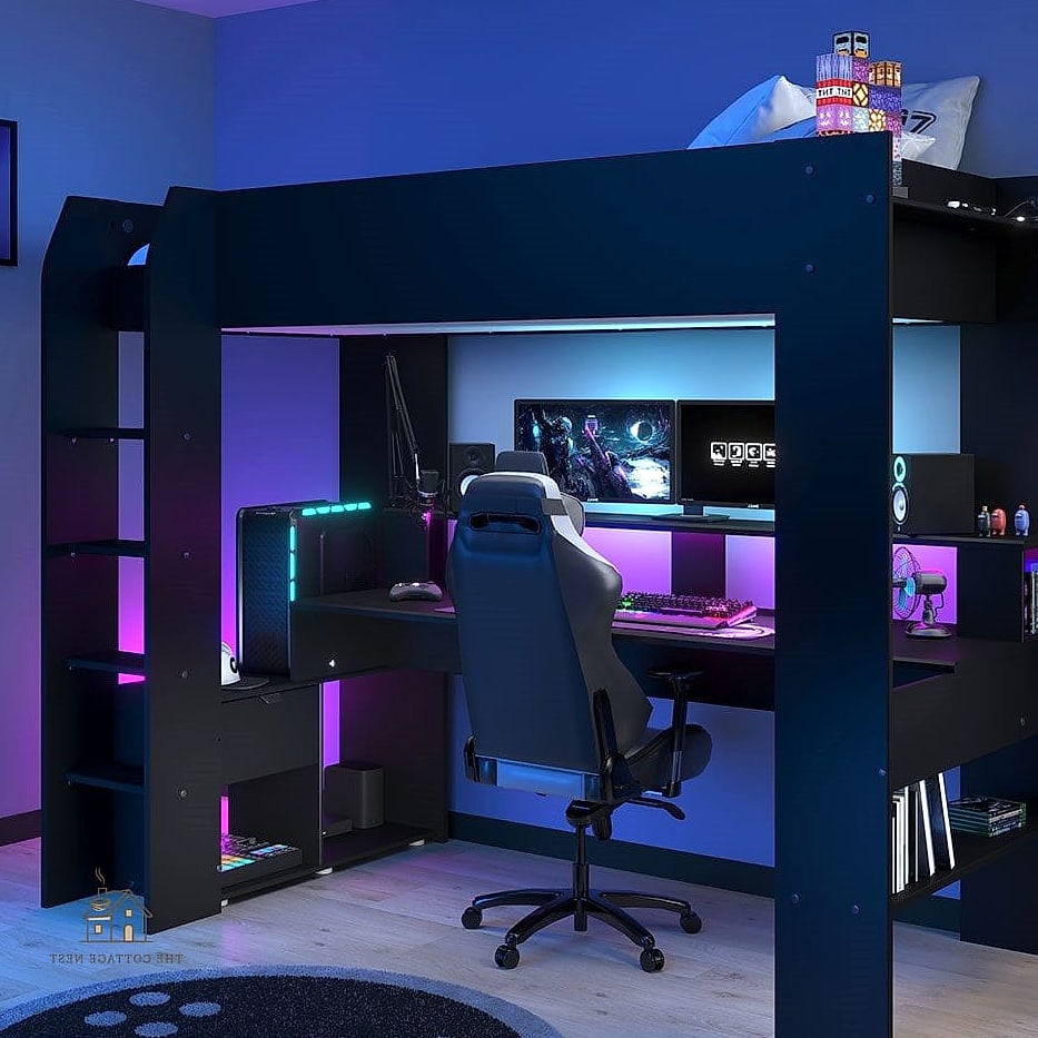 20 Amazing Gaming Bedroom Ideas on a Budget 6 Under-Desk Cable Management With Zip Ties and Clips