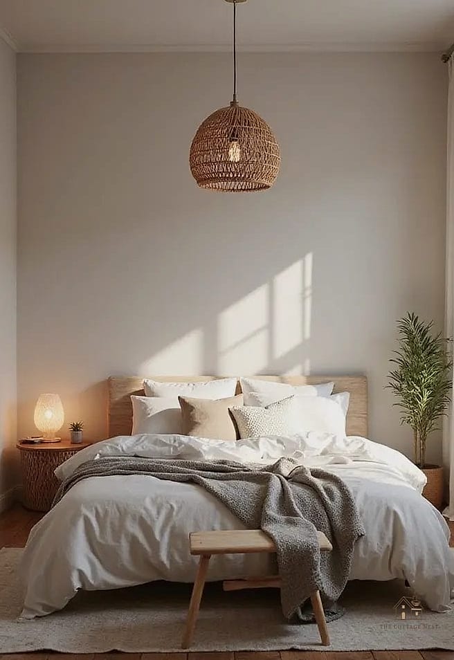 20 Dreamy Scandinavian Bedroom Ideas to Try This Season 10 Use Layered Lighting Instead of One Overhead Fixture